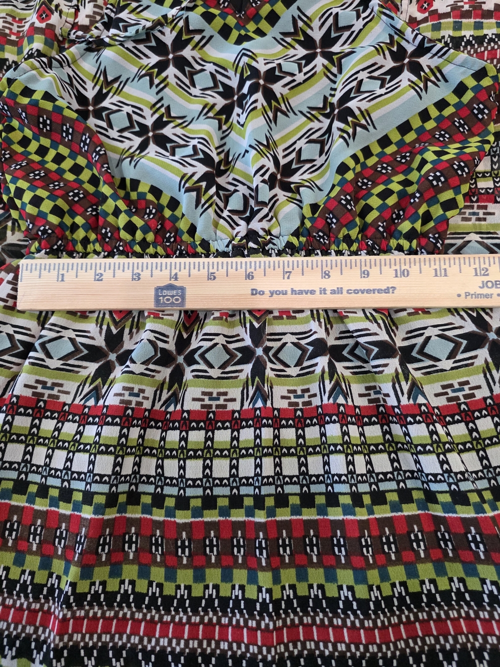 Angie Sleeveless Maxi Dress S - Tribal Geometric Print Vibrant Boho Resort Wear - Picture 8 of 10